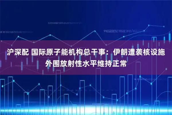 沪深配 国际原子能机构总干事:伊朗遭袭核设施外围放射性水平维持正常