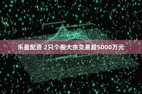 乐盈配资 2只个股大宗交易超5000万元